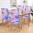 thumbnail image 2 of Yayeee 2 Pack Dining Chair Covers Stretch Parson Chairs Slipcovers Seat Protector, Pastel Pink Marble Pattern, 2 of 6