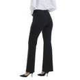thumbnail image 4 of Stelle Women's Bootcut Dress Pants Business Casual Office Slacks with Pockets,High Waisted Workout Bootleg Pants Button Closure Tummy Control Office Work Yoga Lounge Pants,XS-XXL Black, 4 of 8