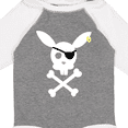 thumbnail image 4 of Inktastic Cute Easter Pirate Bunny with Eyepatch and Earring Boys or Girls Long Sleeve Baby Bodysuit, 4 of 5