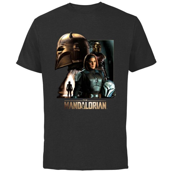 Star Wars The Mandalorian Season 3 the Armorer and Bo-Katan - Short Sleeve Cotton T-Shirt for Adults - Customized-Black
