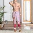 thumbnail image 2 of Disketp Flamingos In The Tropical Forest Men's Pajama Pants - Ultra Soft Fleece Sleep and Lounge Pants (Size: S-XXL)-X-Large, 2 of 6