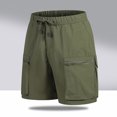 thumbnail image 5 of RFQWOVSR Mens Shorts Lightweight Loose Fit Cargo Shorts Athletic Casual 5 Inch Inseam Utility Pocket Outdoor Shorts XXL, 5 of 5