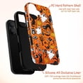 thumbnail image 4 of Halloween Cat Phone Case, Spooky Ghosts and Black Cats Pattern, Festive Orange Protective Cover for iPhone 16 15 14 13 12 11 Pro Plus Mini, 4 of 6