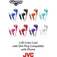 thumbnail image 5 of PURPLE GUMY In ear earbuds with stay fit ear tips and MIC. Wired 3.3ft colored cord cable with headphone jack. Small, medium, and large ear tip earpieces included. JVC GUMY HAFX7MV, 5 of 7