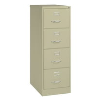 Hirsh Pro 26.5" Deep 4 Drawer Legal Width Metal Vertical File Cabinet, Commercial Grade, Putty