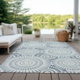 thumbnail image 6 of Addison Rugs Chantille Indoor/Outdoor Transitional Circles Blue Washable Rectangle Rug, 8' x 10', 6 of 6