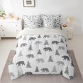 thumbnail image 2 of Manfei Wildlife Animal Bear 7-Piece Twin Bedding Sets,Tropical Botanical Pine Bedding Comforter Set,Rustic Western Farmhouse Sheet Sets For Boys,Ultra Soft Home Decor Reversible, 2 of 8