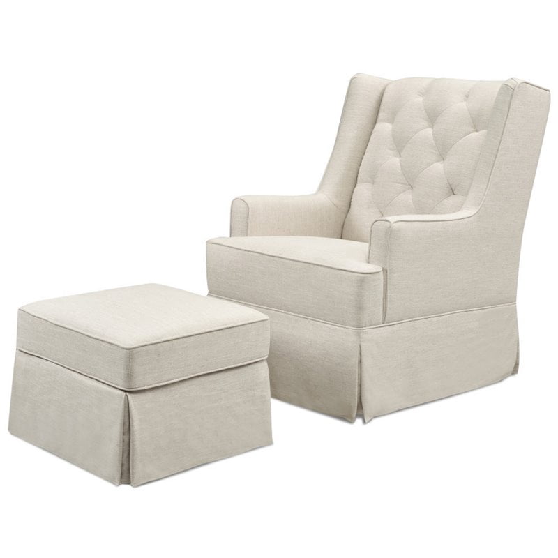 million dollar baby alden swivel glider in feather grey