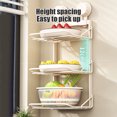 thumbnail image 3 of Multi-Layer Kitchen Suction Cup Wall-Mounted Shelf for Food Prep, Stainless Steel No-Hole Storage Rack with Non-Slip Design - Space-Saving Vegetable Utensil Organizer, 3 of 6