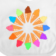 thumbnail image 4 of Inktastic Ice cream cone starburst Boys or Girls Baby Bib, 4 of 4