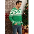 thumbnail image 2 of HAOMEILI Mens V Neck Dress Sweater Long Sleeve Slim Fit Fashion Pullover Sweater, 2 of 6
