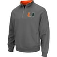 thumbnail image 2 of Men's Colosseum Charcoal Miami Hurricanes Tortugas Logo Quarter-Zip Jacket, 2 of 3