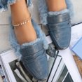 thumbnail image 1 of Zapatos planos de invierno para mujer, pantuflas peludas, sandalias de felpa, toboganes peludos acogedores, zapatos de casa suaves y cálidos Wmkox8yii  hj789, 1 of 7
