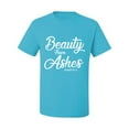 thumbnail image 2 of Wild Bobby Beauty From Ashes Isaiah 61:3 Inspirational/Christian Men Graphic Tee, Light Turquoise, X-Large, 2 of 5