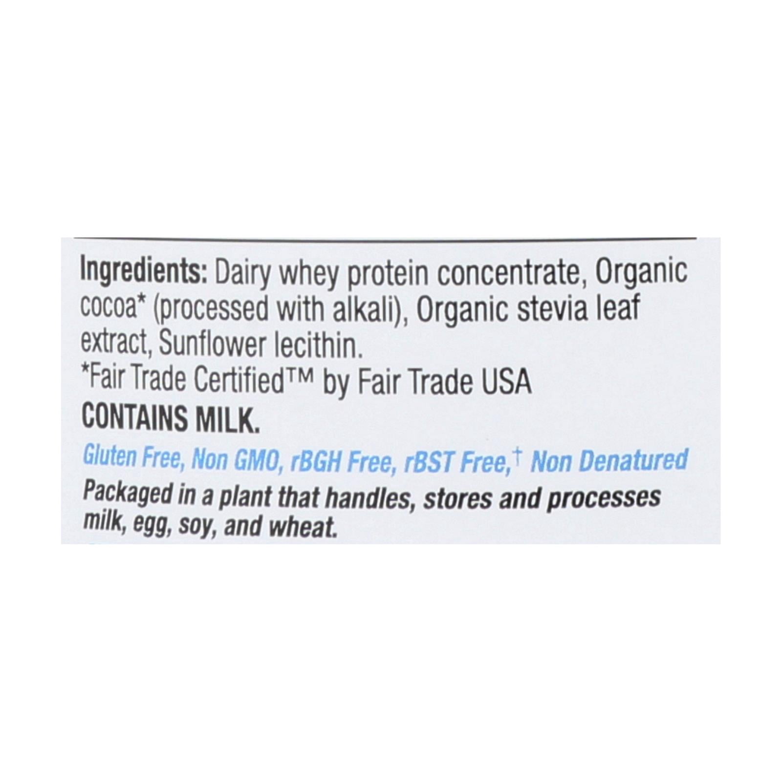 Tera's Whey rBGH Free Whey Protein Powder, Dark Chocolate Cocoa, 20g Protein, 1.5 Lb