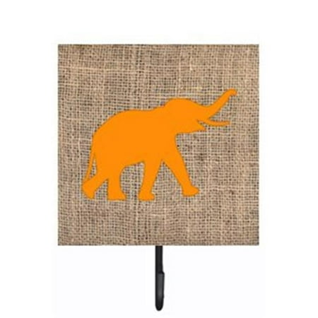

Carolines Treasures BB1011-BL-OR-SH4 Elephant Burlap and Orange Leash Or Key Holder