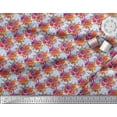 thumbnail image 3 of Soimoi Blue polyester Crepe Fabric Peony & Anemone Floral Print Fabric by the Yard 52 Inch Wide, 3 of 3