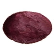 thumbnail image 1 of Alfombra esponjosa de 100 cm, alfombra antideslizante para peluda, alfombra para dormitorio, alfombrilla para , Borgoña Gloria Alfombra, 1 of 6