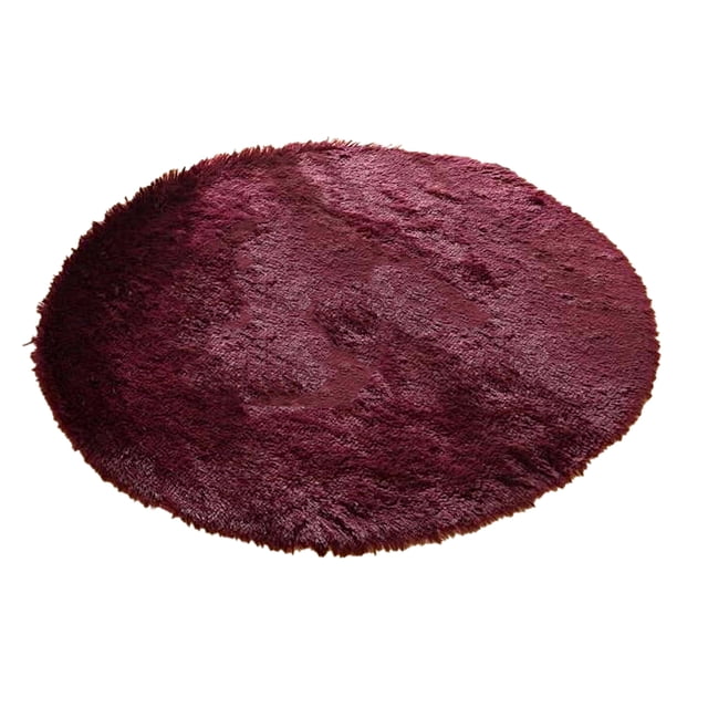 Alfombra esponjosa de 100 cm, alfombra antideslizante para peluda, alfombra para dormitorio, alfombrilla para , Borgoña Gloria Alfombra