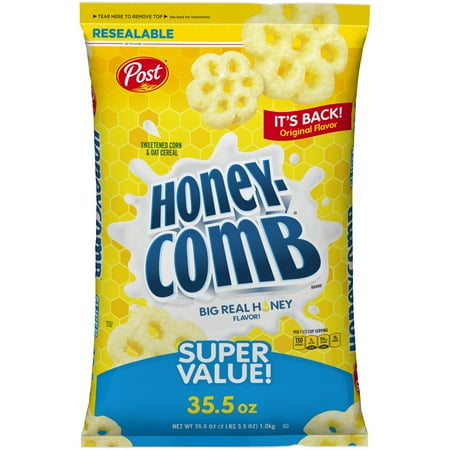 Post Honey Comb Cereal, Original Recipe, 35.5 Oz Bag