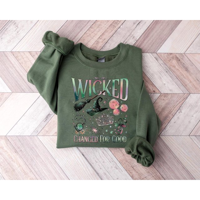 Wicked Changed For Good Sweatshirt, Wicked Defy Gravity Sweatshirt, Wicked Fan Gift, Wizar - Sport Grey - 3XL