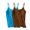 Blue, variant on Women's Plus Size Athletic Tank Tops 2-Pack Solid Color Adjustable Camisole Yoga Sports