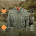 thumbnail image 6 of Propper Mens MA-1 Flight Jacket-Sage Green-4XL, 6 of 6