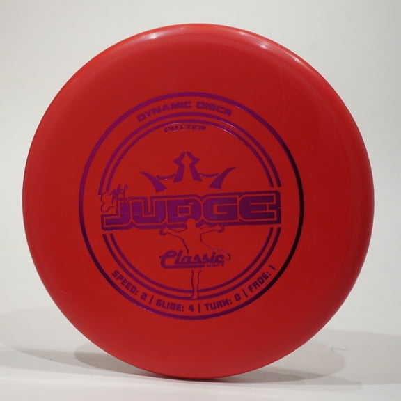 Dynamic Discs Soft Classic EMAC Judge Disc Golf Putter & Approach Disc, Pick Color/Weight [Stamp & Exact Color May Vary] Red 173-174 grams