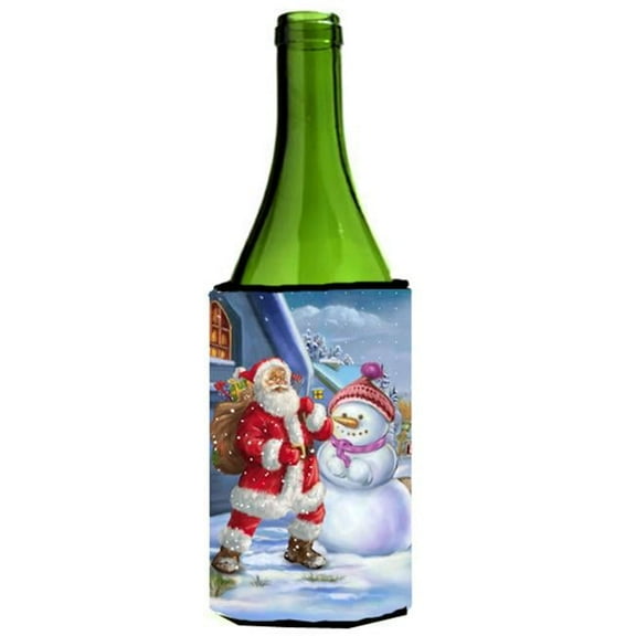 Christmas Santa Claus & Snowman Wine Bottle Can cooler Hugger