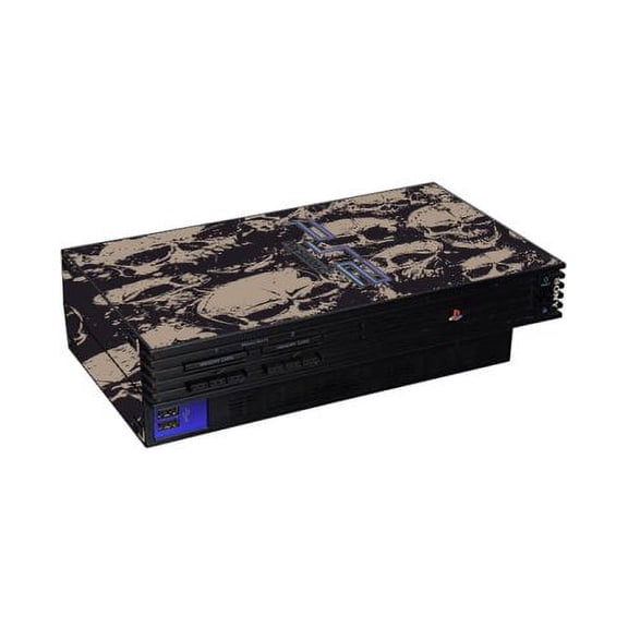 Playstation PS2 Fat Grunge Skulls Console Skin