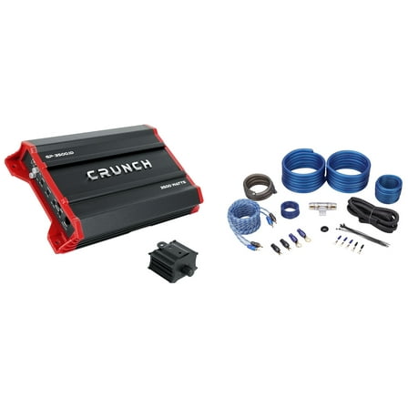 Crunch GP-3500.1D 3500 Watt @ 1 Ohm Mono Class D Car Audio Amplifier Amp Kit