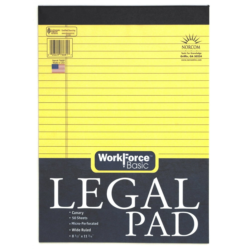 Legal Pad 8.5x11.75"