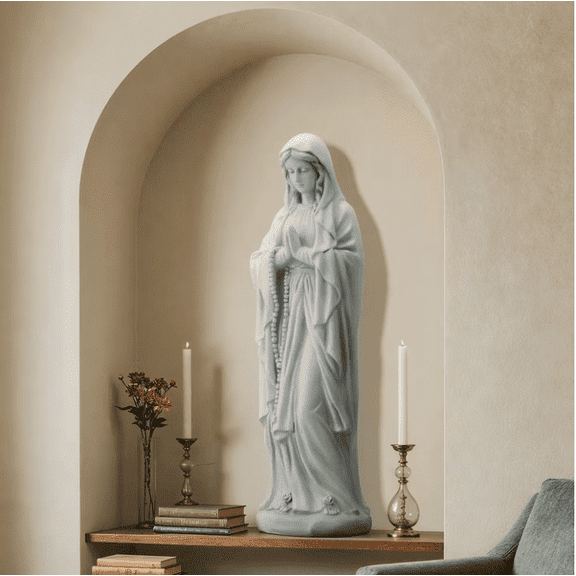 SOBREMESA Blessed Virgin Mary Praying Statue, 29.9 Inch Outdoor Garden Sculpture for Yard and Patio