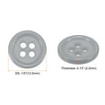 thumbnail image 2 of Uxcell 10Pcs 20L Sewing Buttons 1/2"(12.5mm) Resin Round Flat 4-Hole Craft Buttons for Sewing Clothing and DIY, Gray, 2 of 5