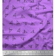 thumbnail image 1 of Soimoi Purple Poly Georgette Fabric set square & scale Hardware Decor Fabric Printed Yard 52 Inch Wide, 1 of 3