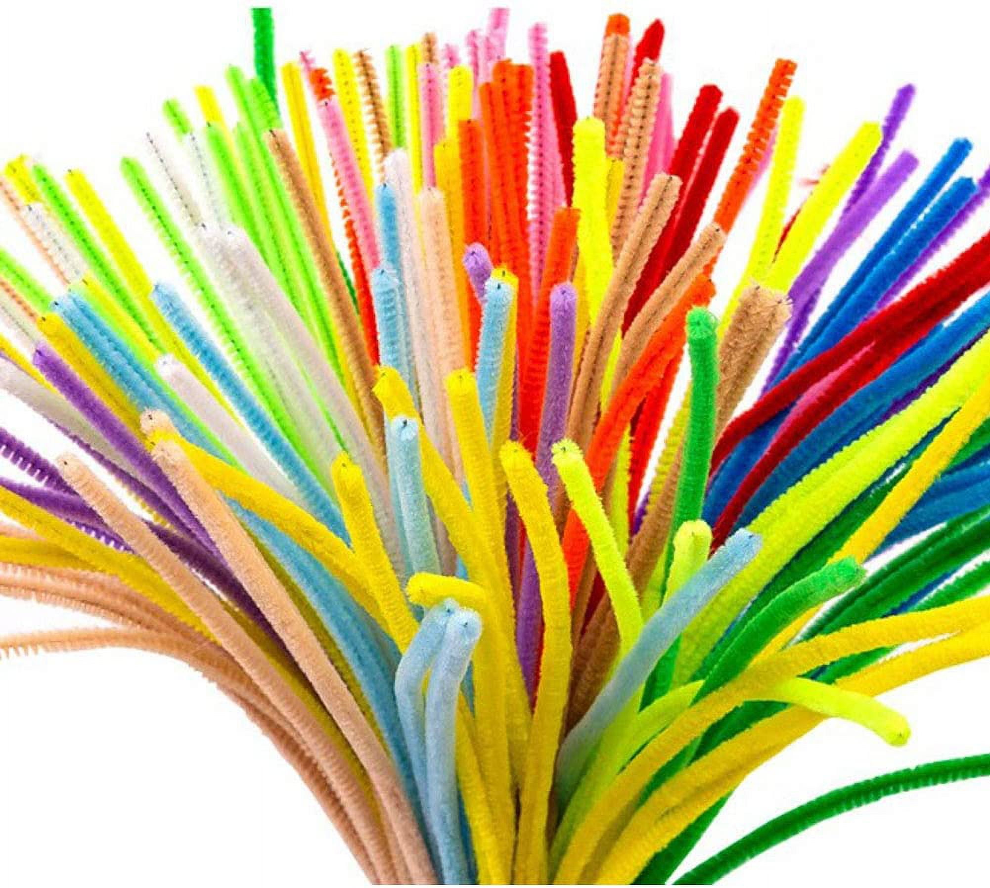 Uxcell 30cm/12 inch Pipe Cleaners Chenille Stems for DIY Art Crafts Yellow-Green  200 Pack 