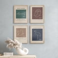 thumbnail image 2 of PixonSign Framed Wall Art Mid-Century Animals Sketch Variety Posters, Set of 4 Colorful Abstract Renaissance Canvas Prints, Rustic Cozy Zen Wall Décor for Home Decor - 11"x14" Natural, 2 of 5