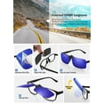 thumbnail image 5 of TINHAO 2 Pairs Clip On Sunglasses Flip Up Day&Night Driving Glasses UV400 Anti Glare Over Prescription Glasses, 5 of 7