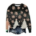 thumbnail image 3 of Ugly Christmas Sweaters for Women Cute Xmas Tree Pullover Long Sleeve Crewneck Sweater, 3 of 3