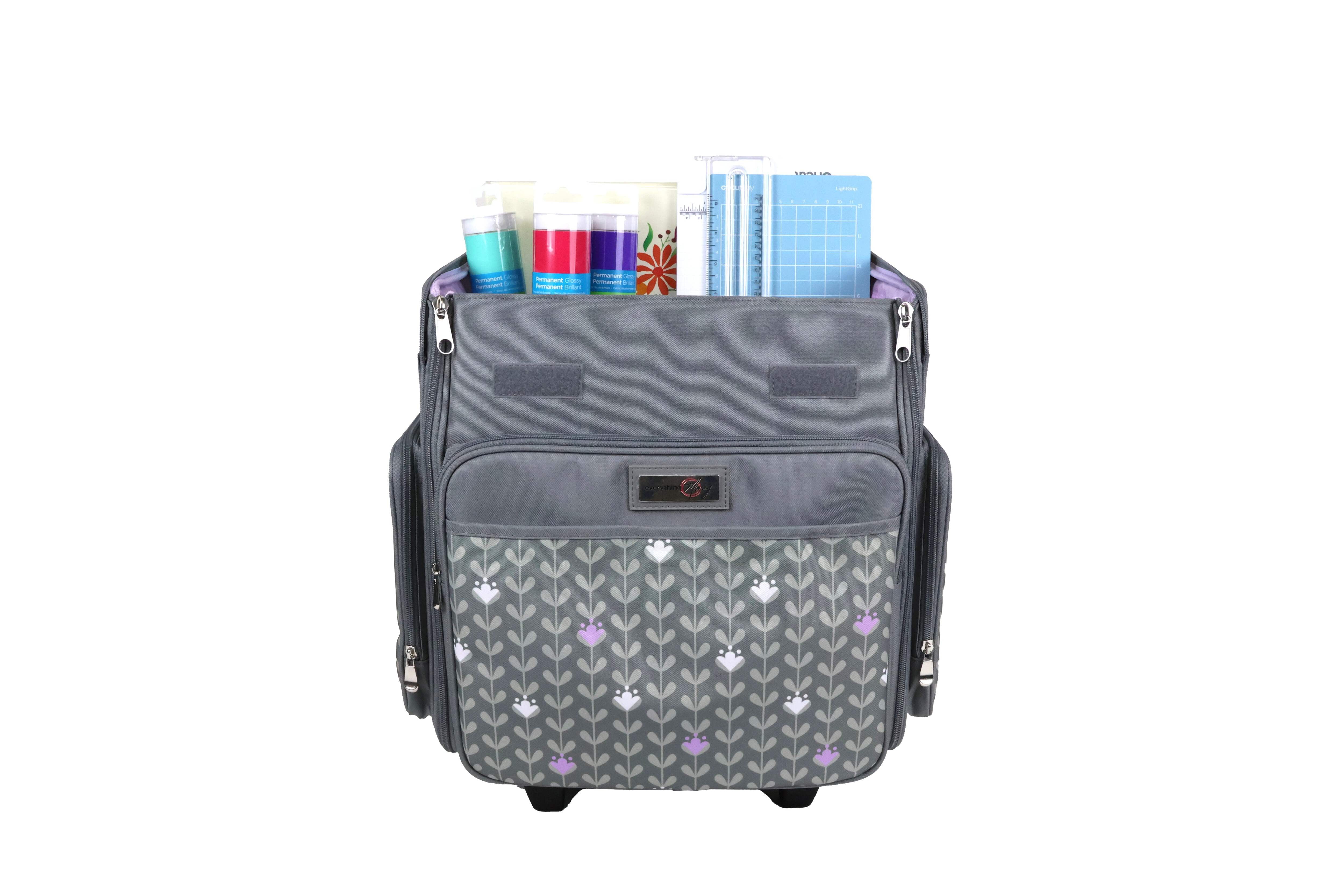 Everything Mary Collapsible Scrapbook Tote – Foldable Craft Storage Organizer for Scrapbooking Supplies, Art Tools, and Accessories – Portable Craft Bag