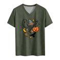 thumbnail image 5 of Women's T Shirt Short Sleeve Top Daily Tunic Blouse Graphic Blouse Casual Basic Tee, 5 of 5
