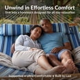 thumbnail image 3 of Sunnydaze 2-Person Quilted Polyester Spreader Bar Hammock, 600 lb Capacity - Misty Beach, 3 of 11
