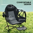 thumbnail image 3 of Chaise Hamac de Camping Noire Confortable avec Inclinaison Réglable et Repose-Pieds, 3 of 8