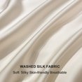 thumbnail image 3 of Summer Cool Washed Silk Bedding Set 4-piece Ice Silk Bedsheet on The Bed Linen Quilt Cover with Pillows Case, 3 of 5