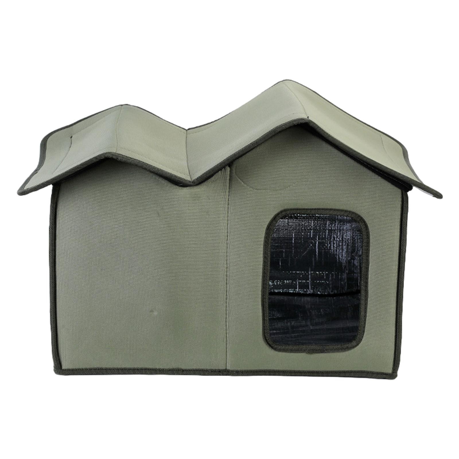 DOLITY Stray Cats Shelter Weatherproof Winter Puppy Kitten Sleeping Tent for Feral Cats Dogs Outdoor Cat House for Outdoor Courtyard Pets Supplies ,50x41x38cm