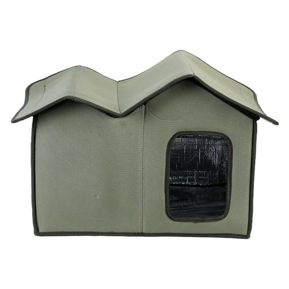 Casa para gatos jinwen tienda de campaña tipo villa refugio plegable para mascotas tela Oxford Verde