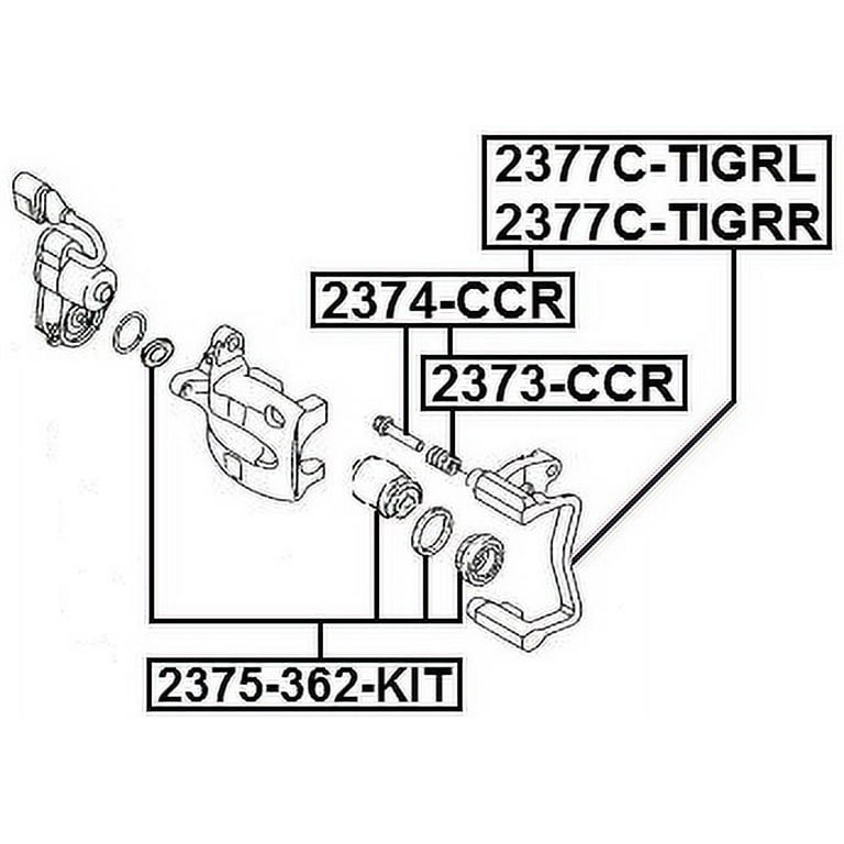 Febest REAR BRAKE CALIPER BRACKET CARRIER # 2377C-TIGRL OEM  