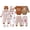 Brown, variant on KIMI BEAR Newborn Baby Girl Layette Set Shower Gift Sets 4 Packs Romper Pants Sets Long Sleeves Short Sleeves Floral Bodysuit with Hat Gloves 10pcs Purple NB