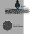 thumbnail image 4 of Boyel Living 10 inch Round Rain Shower Faucet Wall Mount 2-function Shower System with Handheld Shower Matte Black, 4 of 7