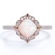 thumbnail image 1 of JeenMata Anillo de Bodas Festoneado de Moissanita y Ópalo de Fuego Natural Princesa de 1,75 Uds en Oro Rosa de 18 K sobre Plata, 1 of 3